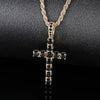 Cubic Zirconia Cross Pendant Necklace on Twisted Chain 60cm - Image 7