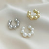 Punk Vintage 3Pcs C-Shaped Ear Clip For Women Simple Pearl Acrylic Small Round No-Pierced Earring Female Party Jewelry - Image 5