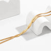 Adjustable Flat Snake Chain Necklace in Gold Tone Silver Tone and Mixed Finishes - Image 20