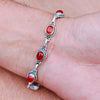 Retro Charm Black Onyx Silver Color Chain Bracelets for Women Men Boho Western Style Oval Gemstone Bangle Daily Wear Jewelry - Image 6