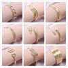 Hollow Love Heart Leaf Open Adjustable Bangle Bracelets For Women Men Accessories Snake Wrist Jewelry Stainless Steel Bracelet - Image 1