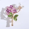 Enamel Hydrangea Brooches for Women Unisex Pearl Flower Pin Plant Lapel Pins Office Party Friend Gifts Jewelry Accessories - Image 14