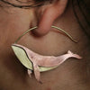 Two Tone Color Whale Shark Fish Hoop Earrings For Women Lovely Chic Dangle Earrings Party Gift - Image 1