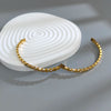 Gold Plated Stainless Steel Honeycomb Zircon Hexagon Bracelet for Women, Wedding Party Jewelry - Image 4