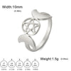 Pentagram Triple Moon Goddess Symbol Rings for Women Men Stainless Steel Crescent Star Ring Vintage Wicca Jewelry Gift - Image 9