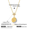 Gold Pvd Plated Stainless Steel Necklace For Women Star Sun Moon Zircon Pendant Necklace Jewelry - Image 8