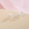 Lotus Flower Stud Earrings with Petal Details - Image 14