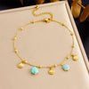 316L Stainless Steel Sea Shell Starfish Pearl Ocean Series Anklets For Women Foot Chains Anti-Rust Jewelry Gift - Image 12