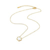 Gold Plated Stainless Steel Necklace Woman Five Leaf Petals Double Sided Necklaces for Women Pendant Flower Clover Jewelry - Image 27