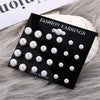 Korean Women Earrings 12 Pair/Set Beige White Pearl Simple Earrings Wedding Jewelry For Gift Valentine's Day gift - Image 5
