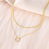 Silver Gold Necklace Sparkling Heart Bow Letter A Charm Bead Pendant Necklace For Women Jewelry Gifts - Image 6