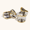 La. Muses Mixed Color Twisted Line Stainless Steel Women's Ring Pvd Gold-plated Jewelry Gift - Image 6