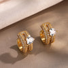 Iced Out CZ Ear Clip Earring For Women Men Shiny Zirconia Punk Hip-hop No Piercing Jewellery - Image 1