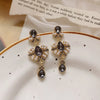 Baroque Water Drop Green Crystal Earrings French Court Style Blue Rhinestone Pearl No Pierced Ear Clips for Women's Gifs - Image 19