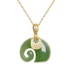 Stone Elephant Pendant Necklace on Gold-Tone Chain - Image 7