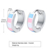 Rainbow Color Hoop Earrings for Men Women, Stainless Steel Metal Huggie Earrings,LGBT Jewelry Gift - Image 9