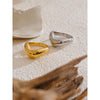 6789# Minimalist Smooth Stainless Steel Metal Geometric Unusual Ring for Women Gold Color Distinctive Finger Jewelry - Image 2