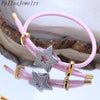 10Pcs Women's Gold Plated CZ Paved Heart Star Charm Colorful Wire Braided Rope Bracelets Adjustable - Image 7
