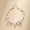Silver Heart Shaped Necklace Bracelet Set for Women Vintage Korean Crystal Bracelets Set Party Jewelry - Image 17