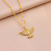 Sparkly Gold Plated Vintage Phoenix Pendant Necklaces For Women Retro Style Female Daily Wear Stainless Steel Neck Chain - Image 3
