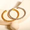 Stainless Steel Wire Braided Bangle for Women Men Spring Link Wrap Open Adjustable Ball Bracelet Jewelry - Image 3