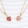 Pink Zircon Heart Necklace For Women Gothic Sword Go Through Love Choker Elegant Crystal Flower Necklaces Y2k Jewelry - Image 5