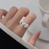 Silver Bow Open Rings For Women Engagement Jewelry Accessories Jewellery - Image 3