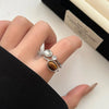 Silver Open Finger Ring Flower Leaf Design Green Golden Vintage Stackable For Women Girl Jewelry Gift - Image 34