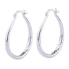 Elliptical Fish Ripple Hoop Earring For Women Small Circular Silver Plated Earring Supplies Earrings - Image 6