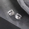 Silver Color Brushed Oval Mini Hoop Earrings for Women Party Jewelry Light Accessories - Image 5
