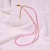4MM Shiny Crystal Stainless Steel Necklace for Women Colorful Glass Beads Jewelry Accessories - Image 8
