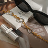 Minimalist Gold Color Plated Stainless Steel Splicing Cross Buckle Bracelet Stackable Basic Bracelet Women's Jewelry - Image 4
