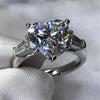 Solitaire Round cut Lab Diamond Ring Silver Engagement Wedding Band Rings for women Bridal Party Jewelry Gift - Image 4