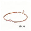 Rose Gold Pink Crystal Flower Language Necklace Earpiece Set Commemorative Day Gift - Image 12