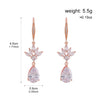 Elegant Marquise Zircon Dangle Earrings For Women Clear Teardrop CZ Crystal Hook Earrings Bridal Wedding Banquet Party Jew - Image 6