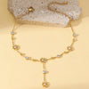 316L Stainless Steel Jewelry Beach Style Embed Zircon Beading Daisy Flower Tassel Charm Anklets Chain For Women - Image 6