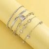 Five-Piece Resin Bead Bracelet Set with Round Charms and Elastic Bands - Image 12