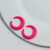 Korean Frosted Acrylic C-Shape Hoop Earrings for Women Resin Geometric Candy Color Circle Earrings Jewelry Gifts - Image 16