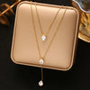 Eilieck 316L Stainless Steel Shiny Cubic Zirconia Waterdrop Pendant Necklace for Women Daily Y-shaped Chain Jewelry - Image 14