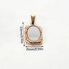 1Pc Stainless Steel Vintage Mirror Pendant Necklace For Women Girls Rectangle Shape Blank Bar Charms Chains Choker Jewelry Gifts - Image 11