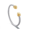 Retro Style Open Cuff Bracelets Stainless Steel Cable Wire Bangle For Women For Men Adjustable Chic Jewelry - Image 1