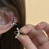 Exaggerated Hollow Flower Ear Bone Clip Non-Pierced Earring Silver Color Ear Cuff for Women Girls Aesthetic Jewelry 1pc - Image 7