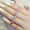 Green Pink Rose Gold Silver Color CZ Bracelet Bangle for Wedding Women on Hand Gift Jewelry Bulk - Image 5