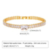 Pave Cubic Zirconia Chain Bracelet for Women, Simple Gold Plated Dainty Jewelry Gift - Image 9