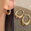 Geometric Metal Hoop Earrings for Women Gold Color/Silver Color Lady's Ear Earrings Daily Wear Versatile Jewelry - Image 16