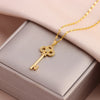 Light Zircon Crystal Stainless Steel Necklaces For Women Korean Sweet Sexy Female Clavicle Chain Jewelry - Image 7
