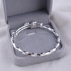 Charms Silver Bracelets For Women Adjustable Twisted Woven Bangle Bracelet Party Wedding Jewelry - Image 9