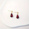 Creative Red Pomegranate Seed Pendant Golden Ear Studs Mini Fruit Handmade Jewelry Pomegranate Dangle Earrings Gift for Her - Image 7