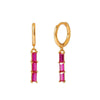 Multicolor Zircon Water Drop Small Hoop Earrings for Women Stainless Steel Pendant Piercing Earrings - Image 33
