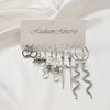 10PCS Set Personality Goth Black Butterfly Snake Heart Dangle Earring for Women Vintage Charm Hoop Earring Punk Jewelry Y2k Gift - Image 5